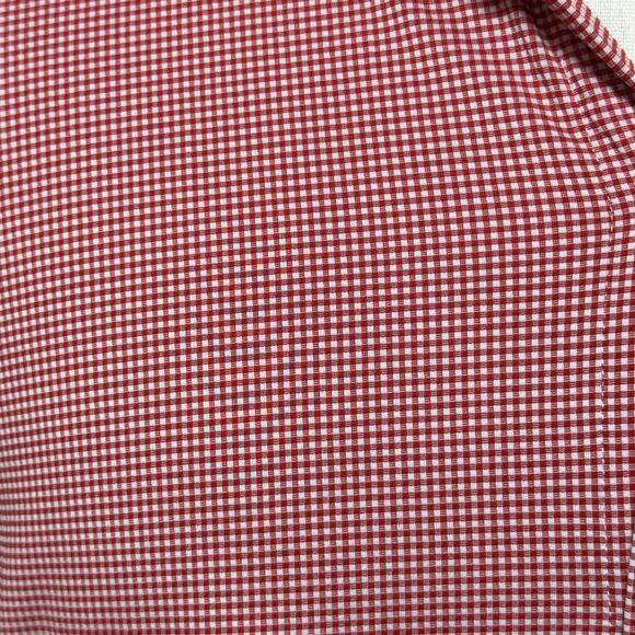 Mizzen + Main Shirt Mens XL Red Trim Fit Traditional Nylon Blend Stretch Preppy - Picture 6 of 10